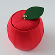 リンゴの形の小箱#1|キッチン作品|カルトナージュ|plus@home