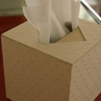 キューブ型ティッシュボックス・ダストボックス#1|リビング作品|カルトナージュ|plus@home